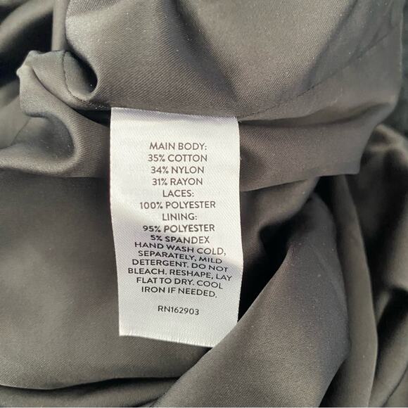 Rachel Parcell Black Lace Cap Sleeve Sheath Midi Dress size XS NWTs - Picture 9 of 10